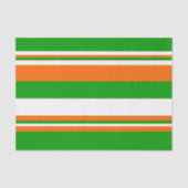 Groene, witte en Oranje strepen Tissuepapier (Voorkant)