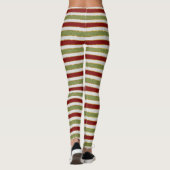 Groene, witte en rode elfkerst leggings (Achterkant)