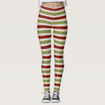 Groene, witte en rode elfkerst leggings<br><div class="desc">Groene,  witte en rode Kerstman Helper Elf Christmas Gold Foil Stripped Holiday Leggings zijn ideaal om te worden draag voor een kerstfeest op zichzelf of onder een kostuum. De Holiday performance workout broek is ook perfect voor een vrouw die houdt van hardlopen.</div>