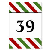 Groene, witte en rode gestreepte tafel Kaart (Achterkant)