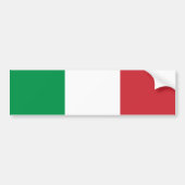 Groene witte en rode Italiaanse vlag Bumpersticker (Voorkant)