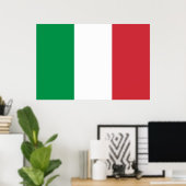 Groene witte en rode Italiaanse vlag Poster (Thuiskantoor)