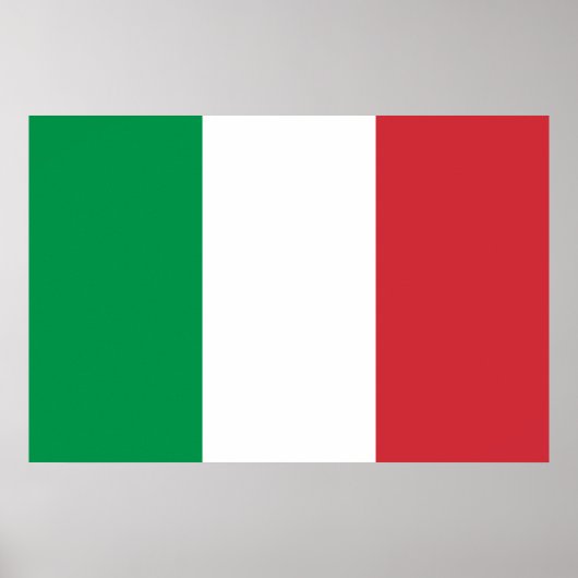 Groene witte en rode Italiaanse vlag Poster (Voorkant)