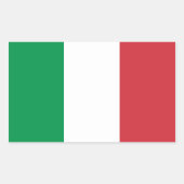 Groene witte en rode Italiaanse vlag Rechthoekige Sticker (Voorkant)