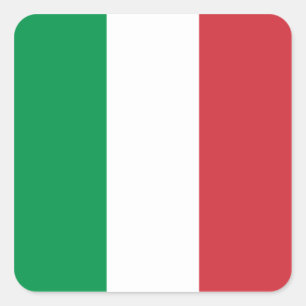 Groene witte en rode Italiaanse vlag Vierkante Sticker