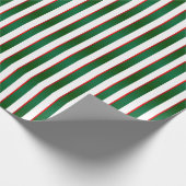 Groene, witte en rode kerstfeestdagen cadeaupapier (Hoek)