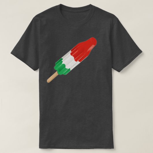 Groene Witte en Rode Raket Popsicle T-shirt (Design voorkant)