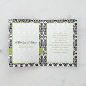 Groene, Witte en Zwarte Dank u Kaart met Foto (Binnen)