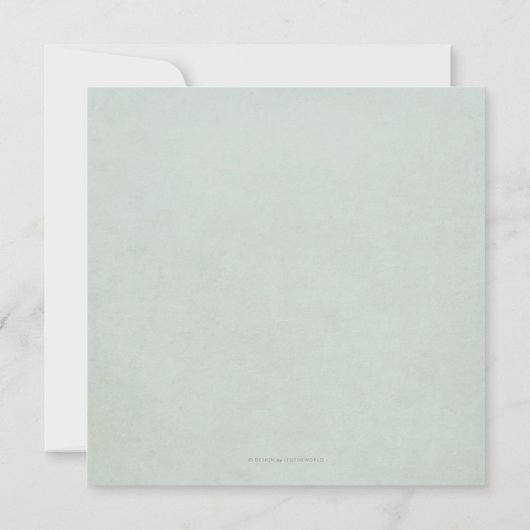 Groene + Witte Floral met Happy Easter Flat Kaart (Achterkant)