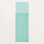 Groene witte Floral Pastel Trendy Monogram Yogamat (Achterkant)