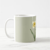 Groene Witte Gele Narcis Bloem Koffiemok (Links)