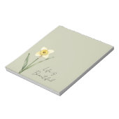 Groene Witte Gele Narcis Bloem Notitieblok (Linkerzijde)
