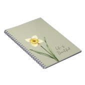 Groene Witte Gele Narcis Bloem Notitieboek (Rechterzijde)