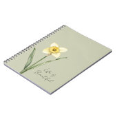 Groene Witte Gele Narcis Bloem Notitieboek (Linkerzijde)