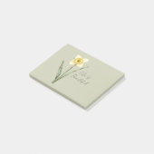 Groene Witte Gele Narcis Bloem Post-it® Notes (Schuin)