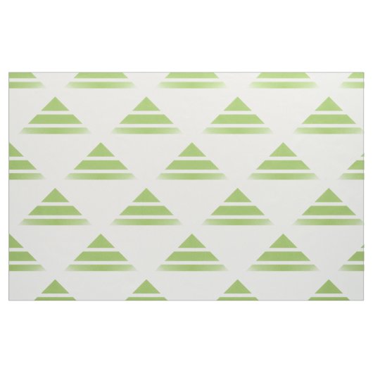 Groene witte geo-driehoekspatroon stof (Fat Quarter)