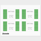 Groene Witte Geruite Aangepaste Recept Stickers (Vel)
