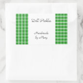 Groene Witte Geruite Aangepaste Recept Stickers (Tas)