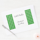 Groene Witte Geruite Aangepaste Recept Stickers (Envelop)