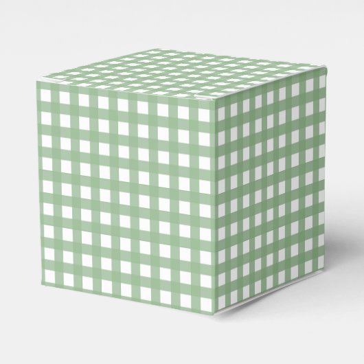 Groene & Witte Geruite Favorietengeschenkdoos Bedankdoosjes (Voorkant Zijde)
