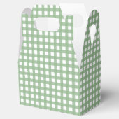 Groene & Witte Geruite Gable Favor Gift Box Bedankdoosjes (Geopend)
