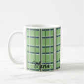 Groene Witte Geruite Mok (Links)