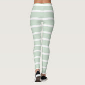 Groene & Witte Gestreepte Leggings (Achterkant)