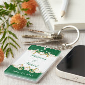 Groene witte gouden rollen, Shamrocks geven de voo Sleutelhanger (Voorkant Rechts)