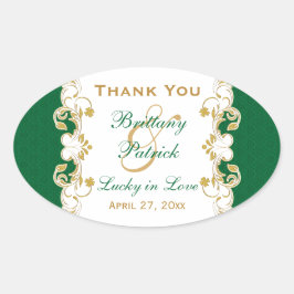 Groene, witte, gouden Sticker met schuifwiel