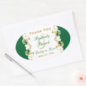 Groene, witte, gouden Sticker met schuifwiel (Envelop)