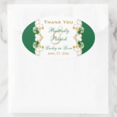 Groene, witte, gouden Sticker met schuifwiel (Tas)