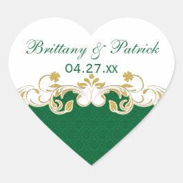 Groene, witte, gouden Sticker met schuifwiel