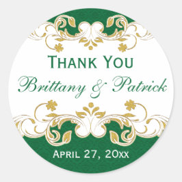 Groene, witte, gouden Sticker met schuifwiel