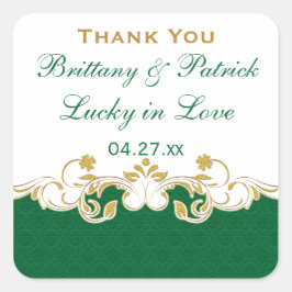 Groene, witte, gouden Sticker met schuifwiel