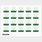 Groene, witte, gouden Sticker met schuifwiel (Vel)