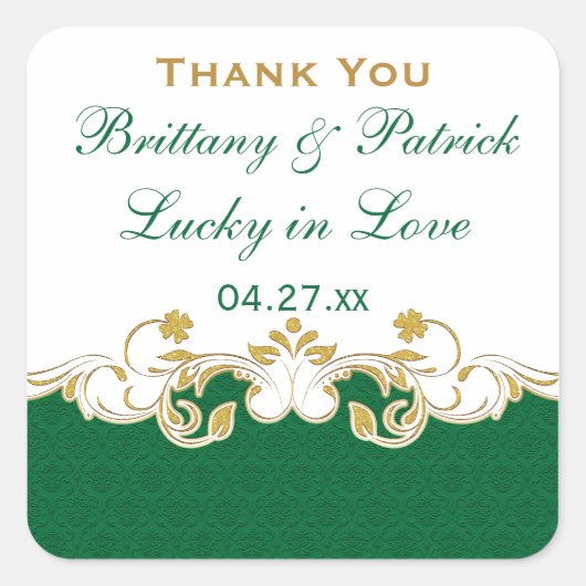 Groene, witte, gouden Sticker met schuifwiel (Voorkant)