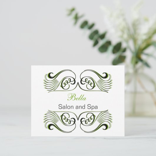 Groene witte grafische kaart (Staand voorkant)