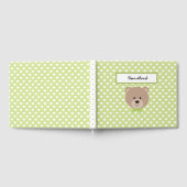 GROENE & WITTE HARTEN MET TEDDYBEER GASTENBOEK (Volledig)