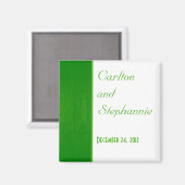 Groene/Witte Houten Magneet van het Korrelhuwelijk (Voorkant / Achterkant)