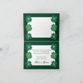Groene witte Ierse huwelijksverjaardag Bedankkaart (Binnen)