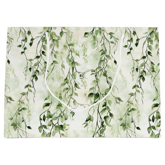 Groene Witte Ivy verlaat Verjaardag van het Wilde  Groot Cadeauzakje (Voorkant)