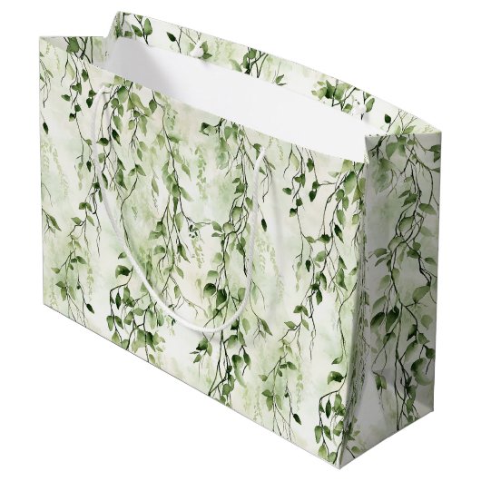 Groene Witte Ivy verlaat Verjaardag van het Wilde  Groot Cadeauzakje (Achterkant Gekanteld)