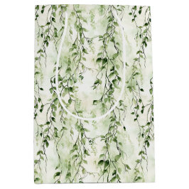 Groene Witte Ivy verlaat Verjaardag van het Wilde  Medium Cadeauzakje