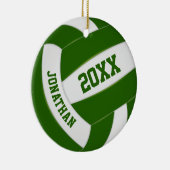 groene witte jongens volleybalteam kleuren keramisch ornament (Rechts)