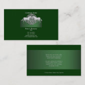 Groene witte kelder voor paardenhandel visitekaartje (Voorkant / Achterkant)