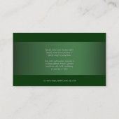 Groene witte kelder voor paardenhandel visitekaartje (Achterkant)