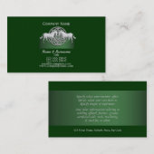 Groene witte kelder voor paardenhandel visitekaartje (Voorkant / Achterkant)