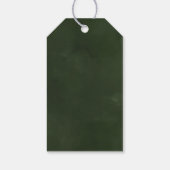 Groene & Witte Kerstboom Lettering Vakantie Cadeaulabel (Achterkant)