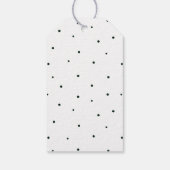 Groene & Witte Kerstboom Lettering Vakantie Cadeaulabel (Achterkant)