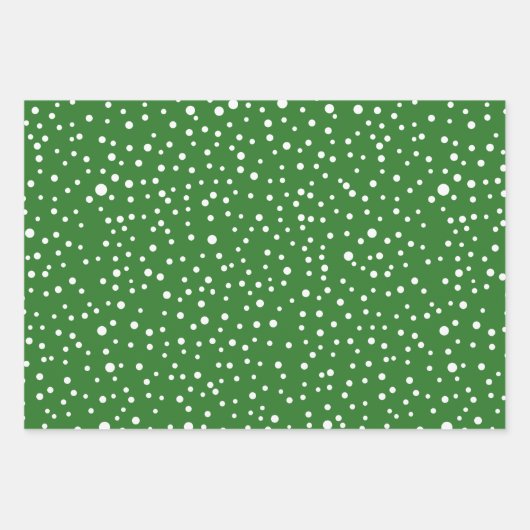 Groene, witte kersttypografie en feestdagen voor s inpakpapier vel (Voorkant 2)